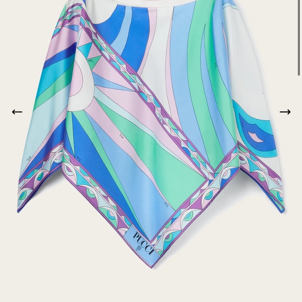 Pucci Cigni Print silk top